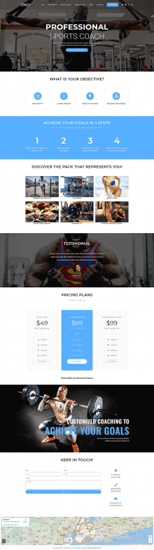 ONE PAGE ΙΣΤΟΣΕΛΙΔΑ ΓΙΑ PERSONAL TRAINER